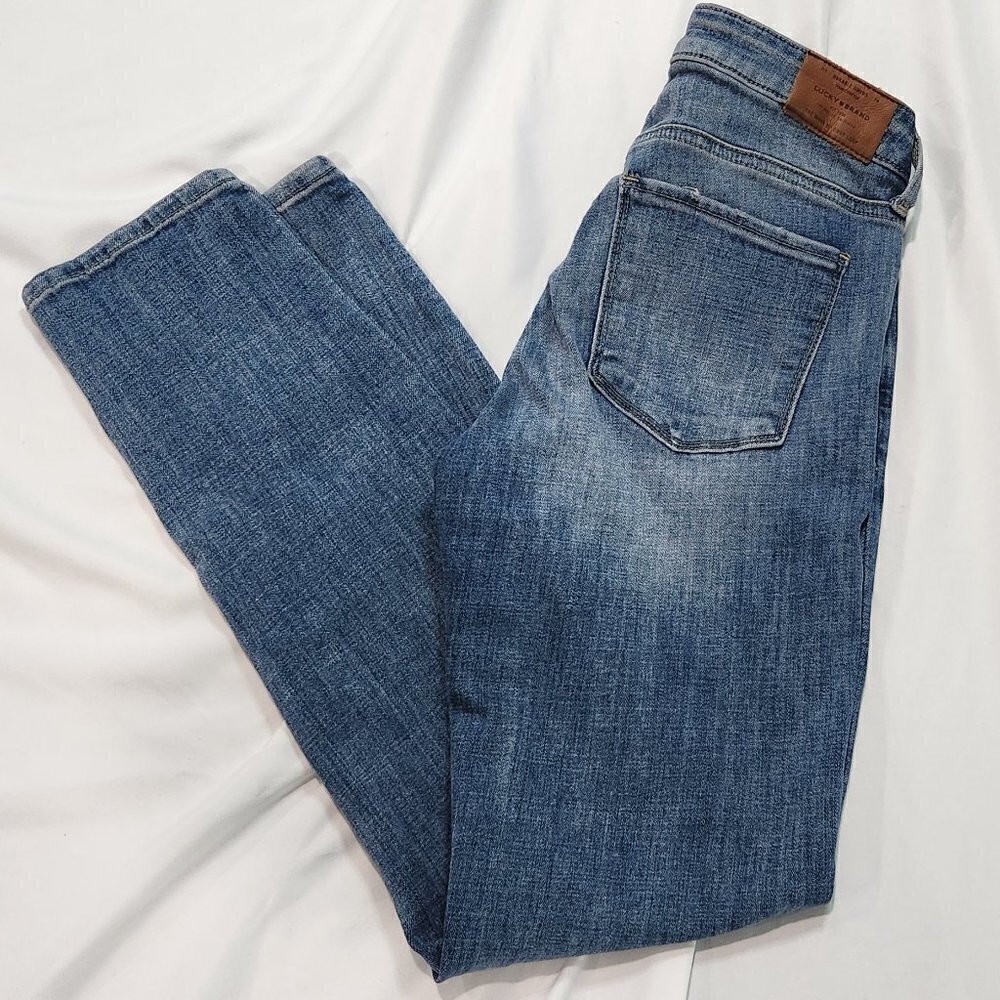 Lucky Brand Dark Blue Hayden Skinny faded Jeans 2 EUC           Lot B